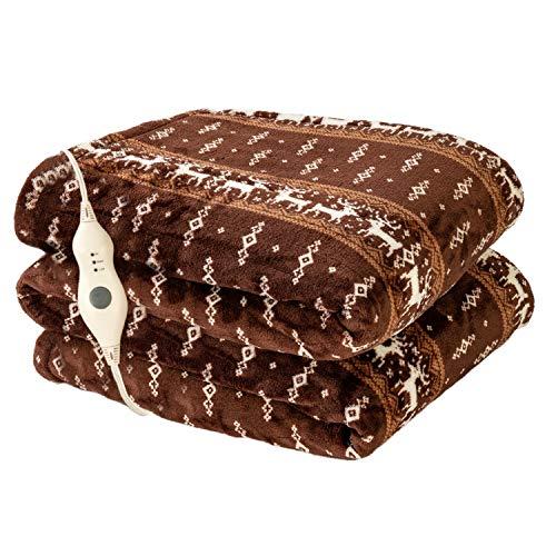 Tefici Electric Heated Blanket Throw,Super Cozy Soft Flannel 50